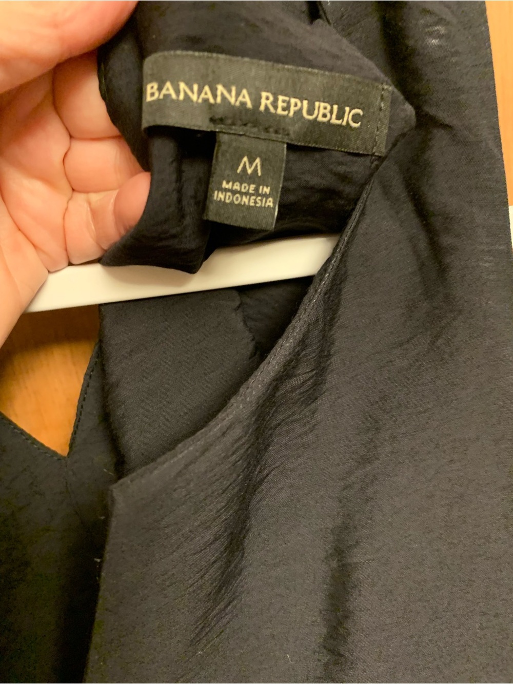 Banana Republic Black Textured Sleeveless Shift Dress-side pockets